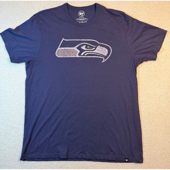 47 Brand Other - 47 Brand Seattle Seahawks T Shirt Mens XXL Navy Blue NFL Graphic Tee Cotton